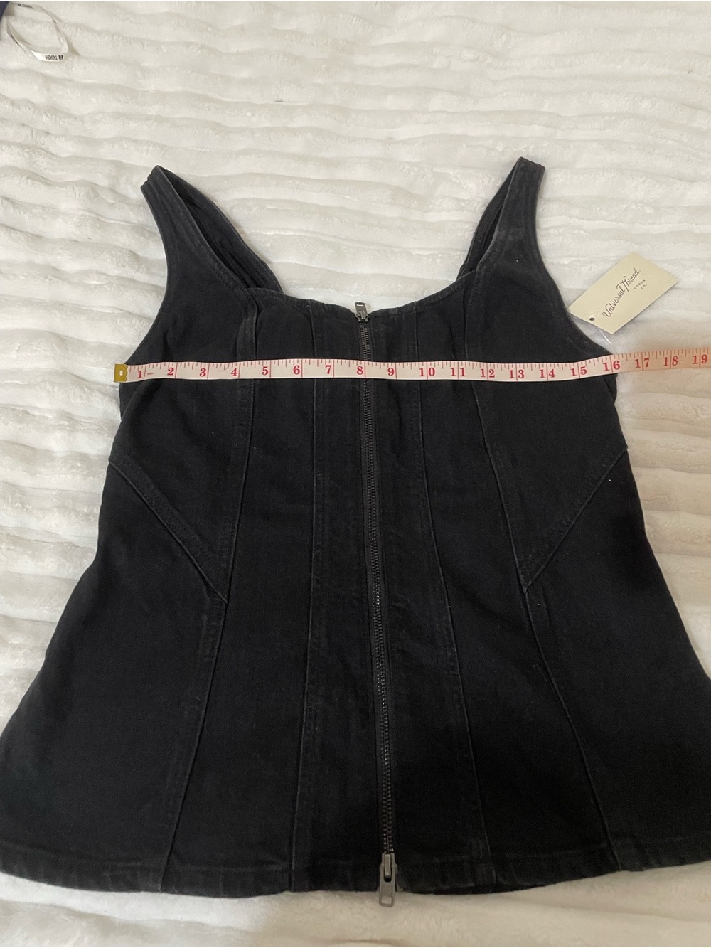 Universal Thread Black Ribbed Zip-Front Tank Top - Picture 12 of 14